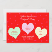 Invitation de la fête de la Saint-Valentin Rouge S (Devant)