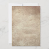 Invitation de la fête de la salle d'évasion (Dos)