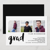 Invitation de la fête de la troisième photo modern (Devant / Derrière)