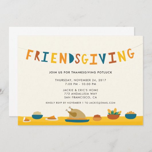 Invitation de la fête de l'Action d'Ami (Devant / Derrière)