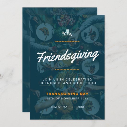 Invitation de la fête de l'Action de grâce (Devant / Derrière)