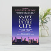 Invitation de la fête de l'affiche sweet sixteen (Debout devant)