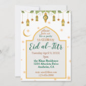 Invitation de la fête de l'Aïd Élégante Lanternes  (Devant)