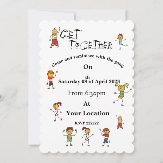 Invitation de la fête de l'ami (Devant)