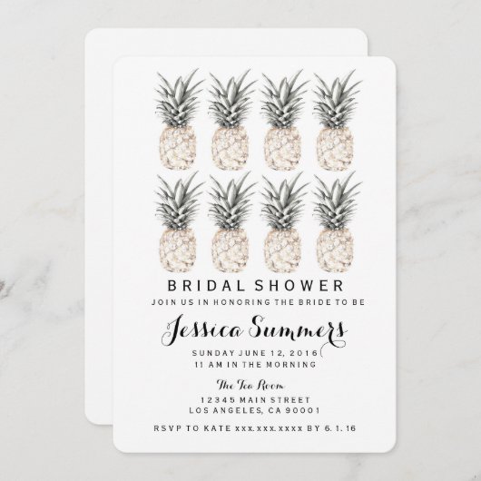 Invitation de la fête de l'ananas (Devant / Derrière)