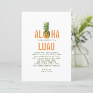 Invitation de la fête de l'ananas Luau