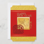 Invitation de la fête de l'année du Rat chinois de (Devant)