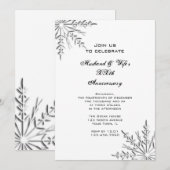 Invitation de la fête de l'anniversaire du flocon  (Devant / Derrière)