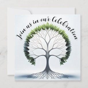 Invitation de la fête de l'arbre de vie vert