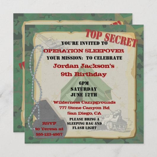 Invitation de la fête de l'aube rustique (Devant / Derrière)