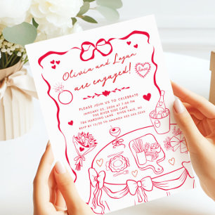 Invitation de la Fête de l'Engagement Whimsical te