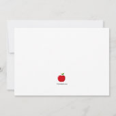 Invitation de la fête de l'enseignant (Dos)