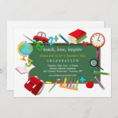 Invitation de la fête de l'enseignant (Devant / Derrière)