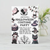 Invitation de la fête de l'Halloween (Debout devant)