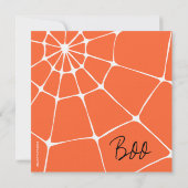 Invitation de la fête de l'Halloween avec orange s (Dos)