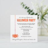 Invitation de la fête de l'Halloween avec orange s (Debout devant)