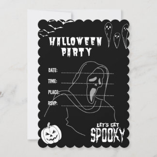 Invitation de la fête de l'Halloween noire