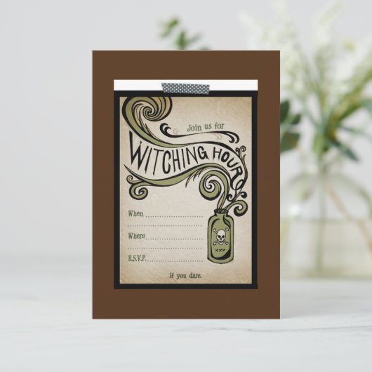 Invitation de la fête de l'heure sorcière (Debout devant)