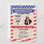 Invitation de la fête de l'Indépendance. 4 juillet (Devant)