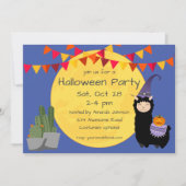 Invitation de la fête de Llama Halloween (Devant)