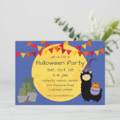 Invitation de la fête de Llama Halloween (Debout devant)