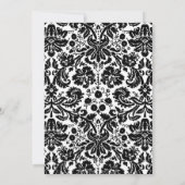 Invitation de la Fête de l'mariée Damask Monogramm (Dos)