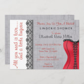 Invitation de la Fête de l'mariée de la Corse noir (Devant / Derrière)