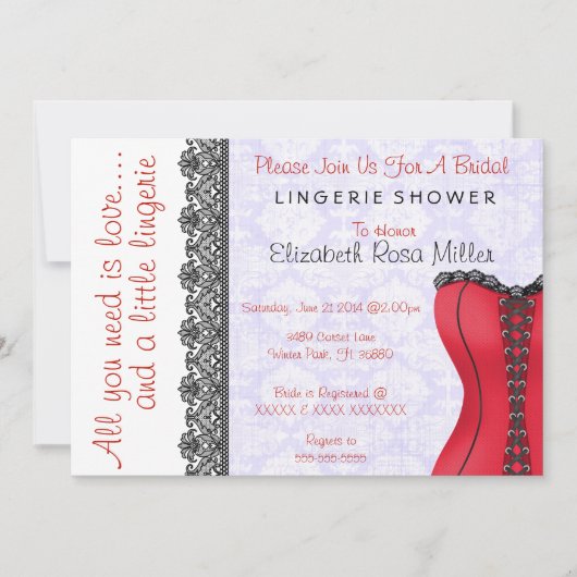 Invitation de la Fête de l'mariée de la Corse noir (Devant)