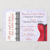 Invitation de la Fête de l'mariée de la Corse noir (Devant / Derrière)