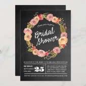 Invitation de la Fête de l'mariée de la couronne f (Devant / Derrière)