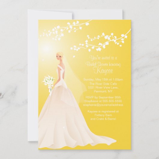 Invitation de la Fête de l'mariée de mariée à la m (Devant)