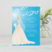 Invitation de la Fête de l'mariée de mariée Turquo (Debout devant)