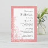 Invitation de la Fête de l'mariée de PINK Rose Dus (Debout devant)