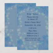 Invitation de la Fête de l'mariée des Bleus Hearts (Devant / Derrière)