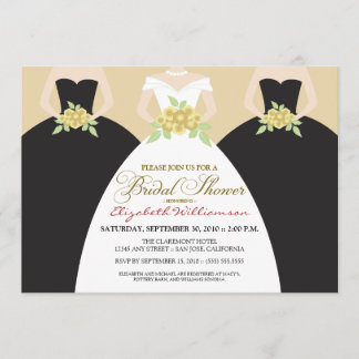 Invitation de la Fête de l'mariée des femmes marié