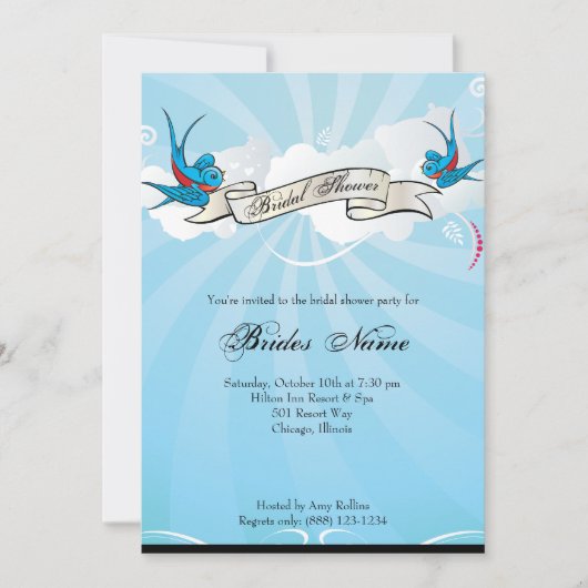 Invitation de la Fête de l'mariée des hirondelles (Devant)