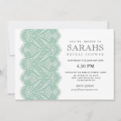 Invitation de la Fête de l'mariée White with Mint (Devant)