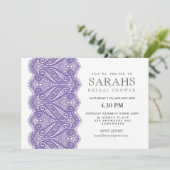 Invitation de la Fête de l'mariée White with Purpl (Debout devant)