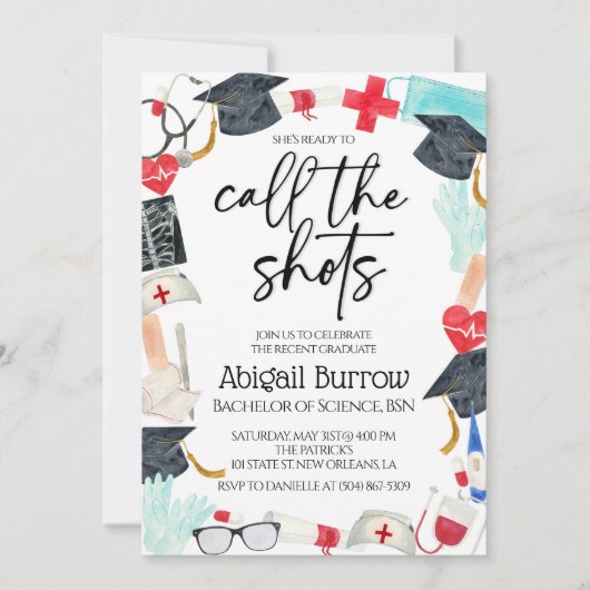 Invitation de la fête de l'obtention d'un diplôme  (Devant)