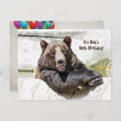 invitation de la fête de l'ours du 50e anniversair (Devant / Derrière)