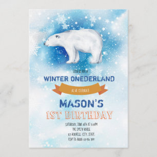 Invitation de la fête de l'ours polaire