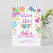 Invitation de la fête de Luau Anniversaire tropica (Debout devant)