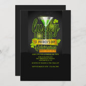 Invitation de la fête de Lucky Irish (Devant / Derrière)