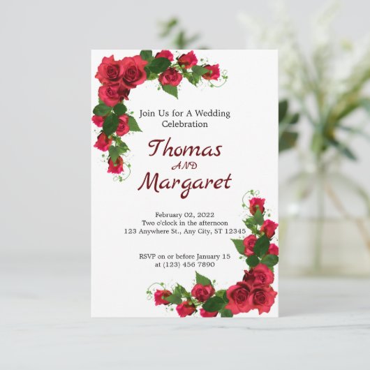 Invitation de la fête de mariage (Debout devant)