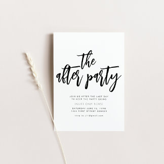 Invitation de la fête de mariage de l'après