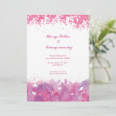 Invitation de la fête de mariage Watercolor (Debout devant)