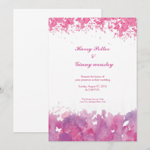 Invitation de la fête de mariage Watercolor