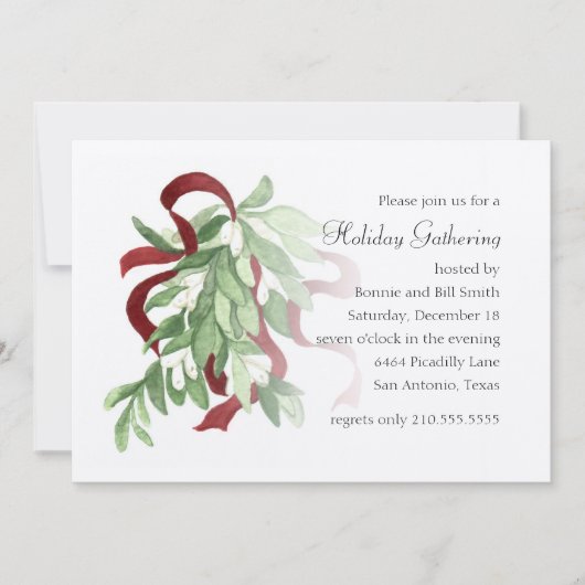 Invitation de la fête de Mistletoe (Devant)