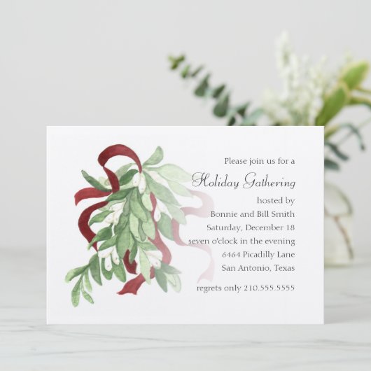 Invitation de la fête de Mistletoe (Debout devant)