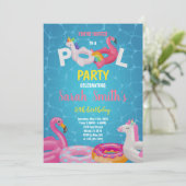 Invitation de la Fête de natation d'été Tropical (Debout devant)